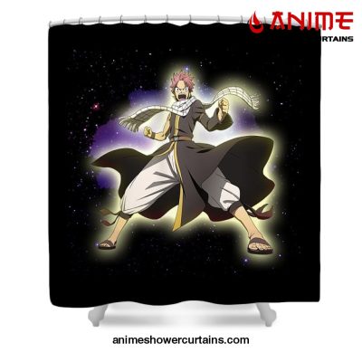 Natsu Dragneel Galaxy Shower Curtain W59 X H71 / Black