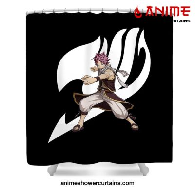 Natsu Fairy Tail Shower Curtain W59 X H71 / Black