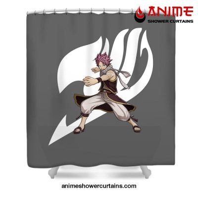 Natsu Fairy Tail Shower Curtain W59 X H71 / Gray