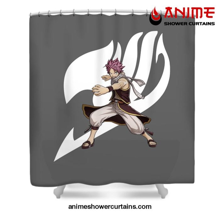 Natsu Fairy Tail Shower Curtain W59 X H71 / Gray