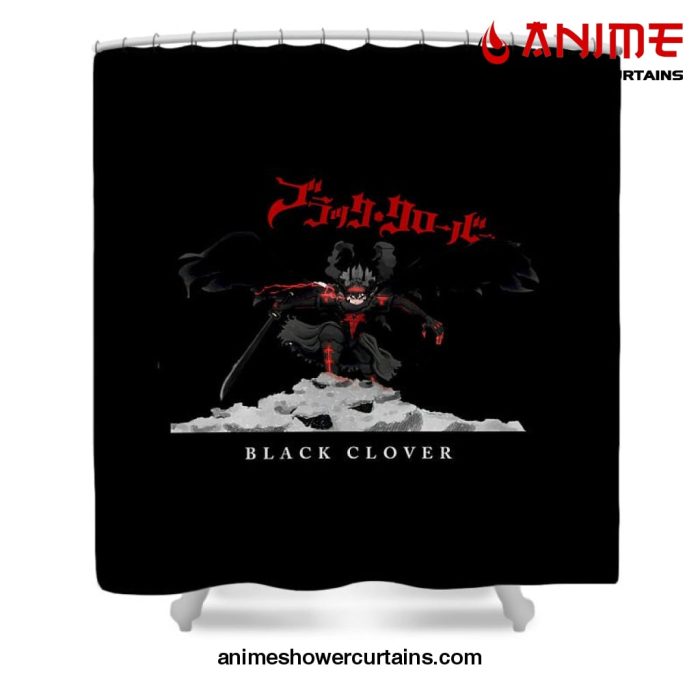 Nero Black Clover Shower Curtain W59 X H71 /