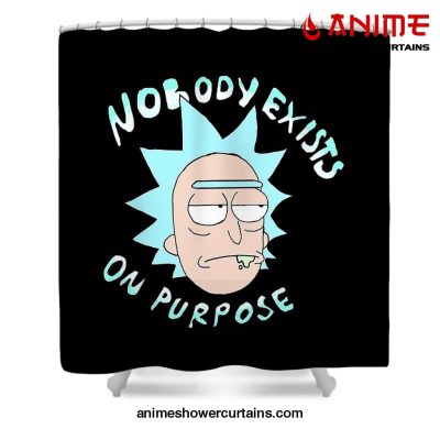 Nobody Exists Shower Curtain W59 X H71 / Black