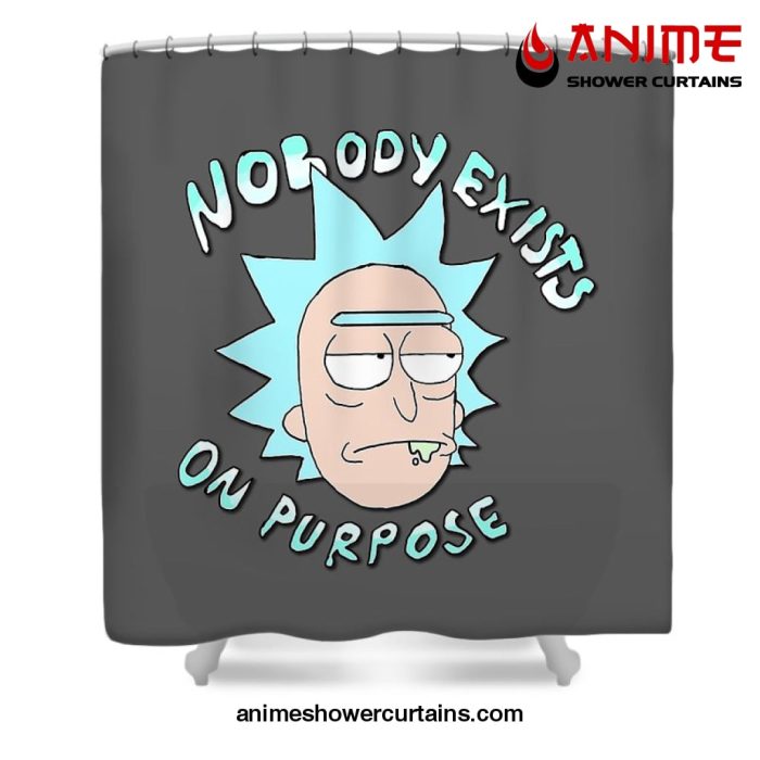 Nobody Exists Shower Curtain W59 X H71 / Gray