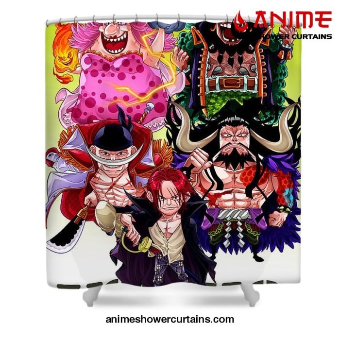 One Piece Characters Poster Shower Curtain