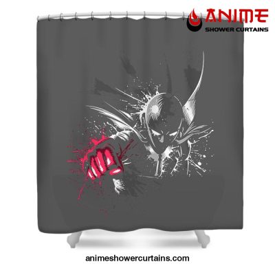 One Punch Man Anime Shower Curtain W59 X H71 / Gray