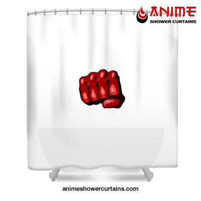 One Punch Man Gym Shower Curtain W59 X H71 / White