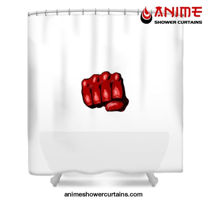 One Punch Man Gym Shower Curtain W59 X H71 / White