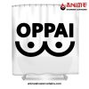 One Punch Man Oppai Shower Curtain W59 X H71 / White