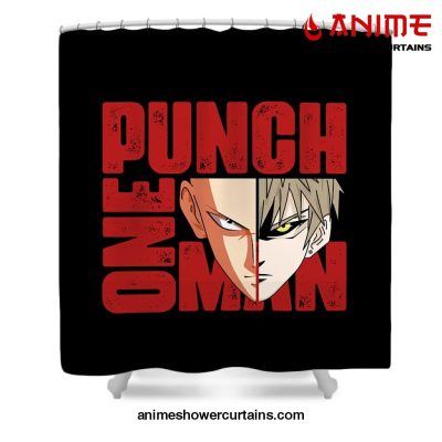 One Punch Man Saitama Genos Synergy Shower Curtain W59 X H71 / Black