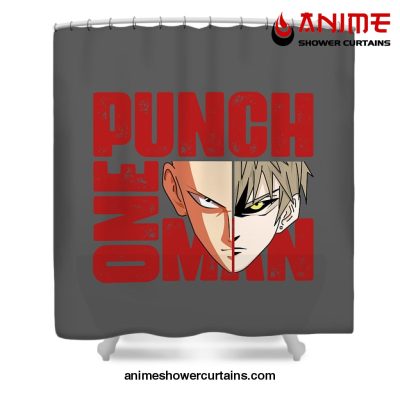 One Punch Man Saitama Genos Synergy Shower Curtain W59 X H71 / Gray