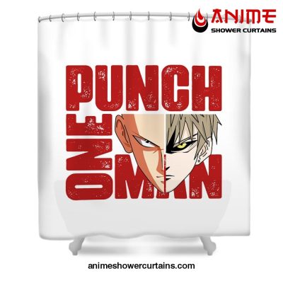 One Punch Man Saitama Genos Synergy Shower Curtain W59 X H71 / White