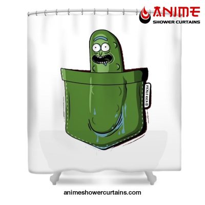 Pickle Pocket Shower Curtain W59 X H71 / White