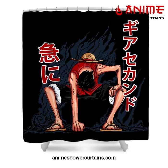 Pirate Otaku Shower Curtain W59 X H71 / Black