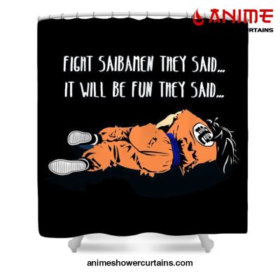 Quote Goku Shower Curtain W59 X H71 / Black