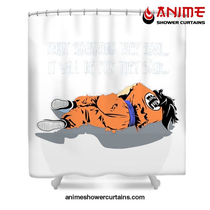 Quote Goku Shower Curtain W59 X H71 / White