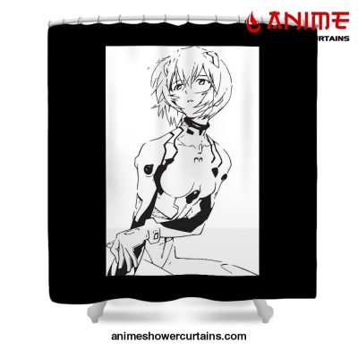 Rei Ayanami Eva Shower Curtain W59 X H71 / Black