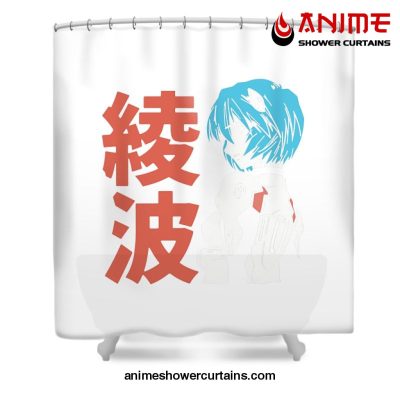 Rei Ayanami Evangelion Shower Curtain W59 X H71 / White