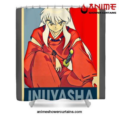 Retro Art Anime Inuyasha Shower Curtain W59 X H71 / Gray