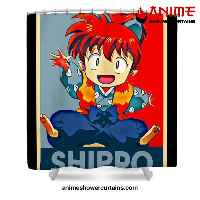 Retro Art Shippo Inuyasha Shower Curtain W59 X H71 / Black