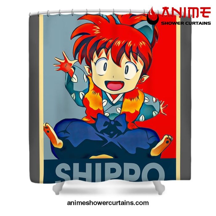 Retro Art Shippo Inuyasha Shower Curtain W59 X H71 / Gray