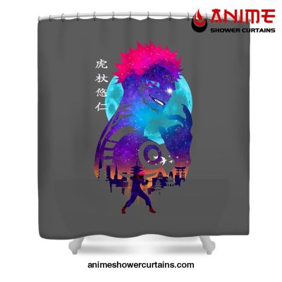 Retro Jujutsu Kaisen Sukuna Shower Curtain W59 X H71 / Gray