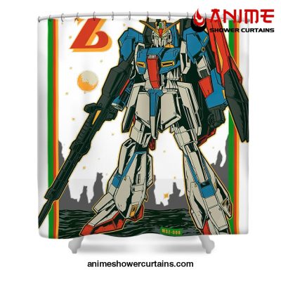 Retro Zeta Gundam Shower Curtain W59 X H71 / White