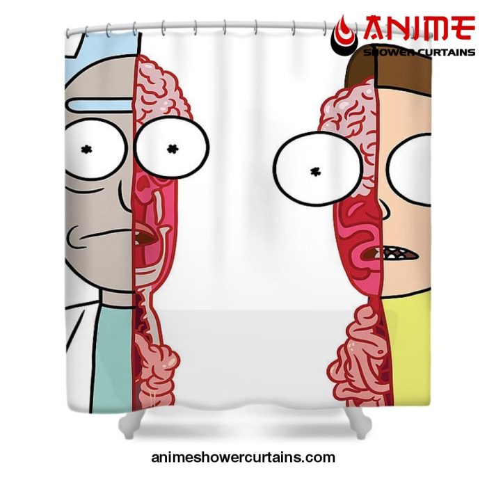 Rick And Morty Anatomy Shower Curtain