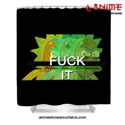 Rick And Morty Fuck It Shower Curtain W59 X H71 / Black