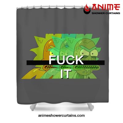 Rick And Morty Fuck It Shower Curtain W59 X H71 / Gray