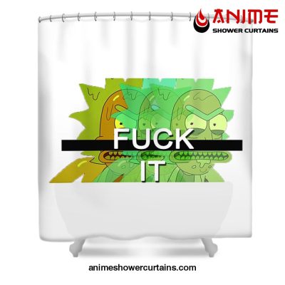 Rick And Morty Fuck It Shower Curtain W59 X H71 / White