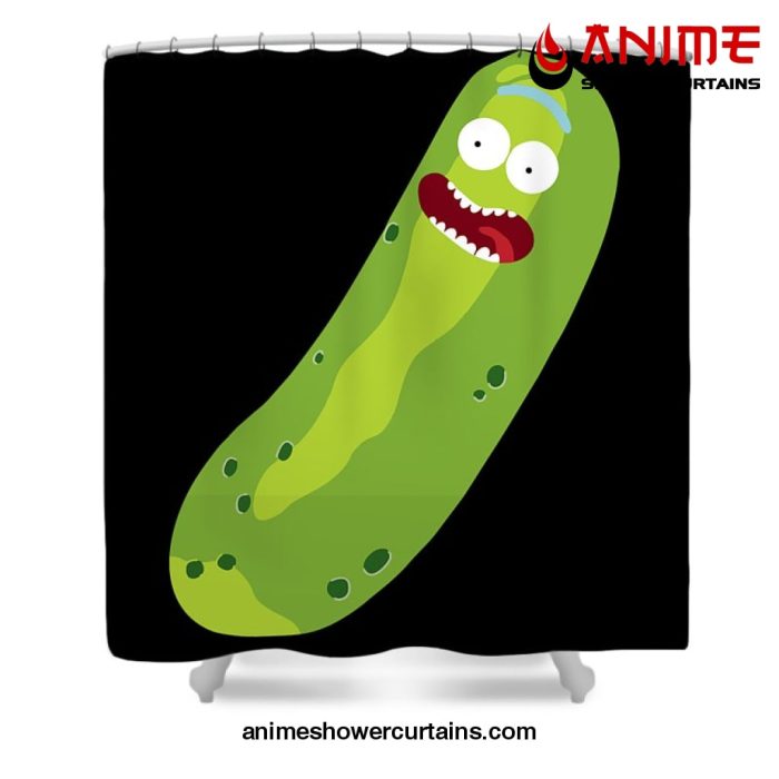 Rick And Morty Pickle Shower Curtain W59 X H71 / Black