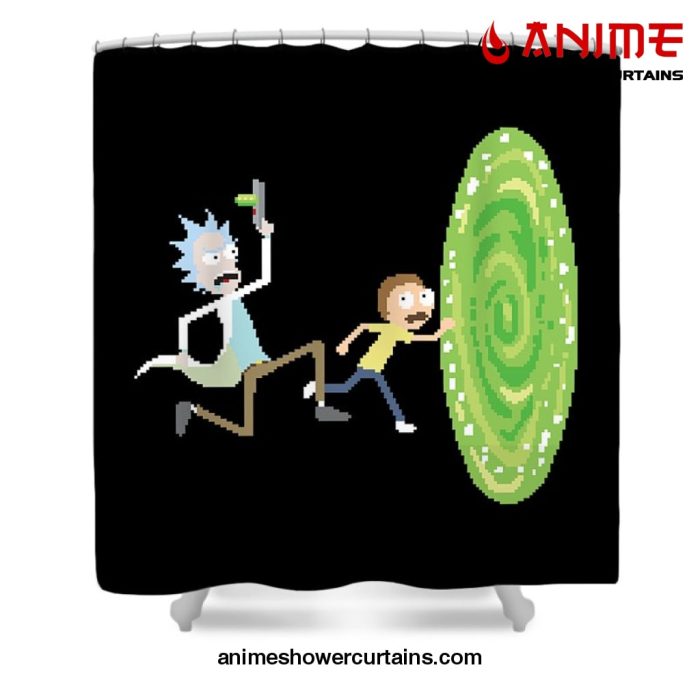 Rick And Morty Piels Piel Shower Curtain W59 X H71 / Black