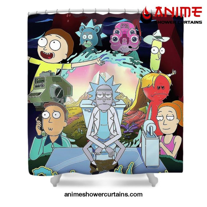 Rick And Morty Shower Curtain