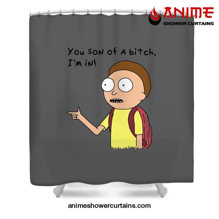 Rick And Morty Smith Quote Shower Curtain W59 X H71 / Gray