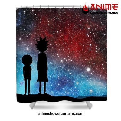 Rick And Morty With Space Shower Curtain