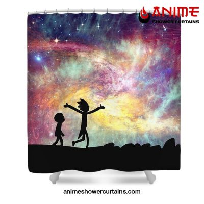 Rick And Morty With Universe Shower Curtain
