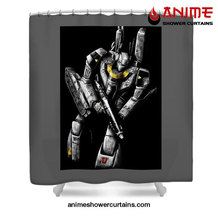 Robotech Shower Curtain W59 X H71 / Gray