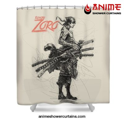 Roronoa Zoro Drawing Shower Curtain