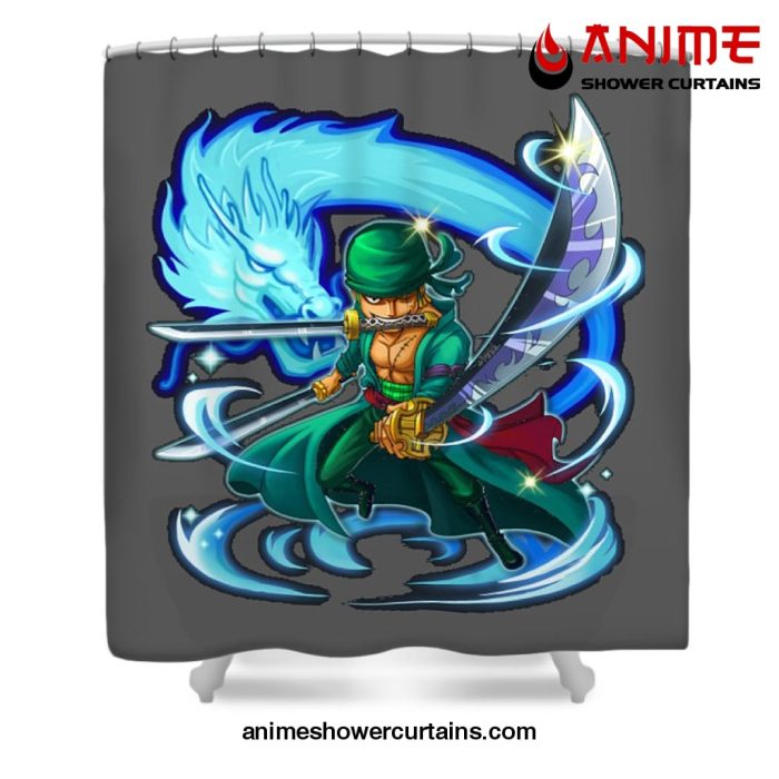 Roronoa Zoro Shower Curtain W59 X H71 / Gray