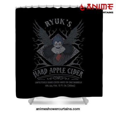 Ryuks Hard Apple Cider Shower Curtain W59 X H71 / Black