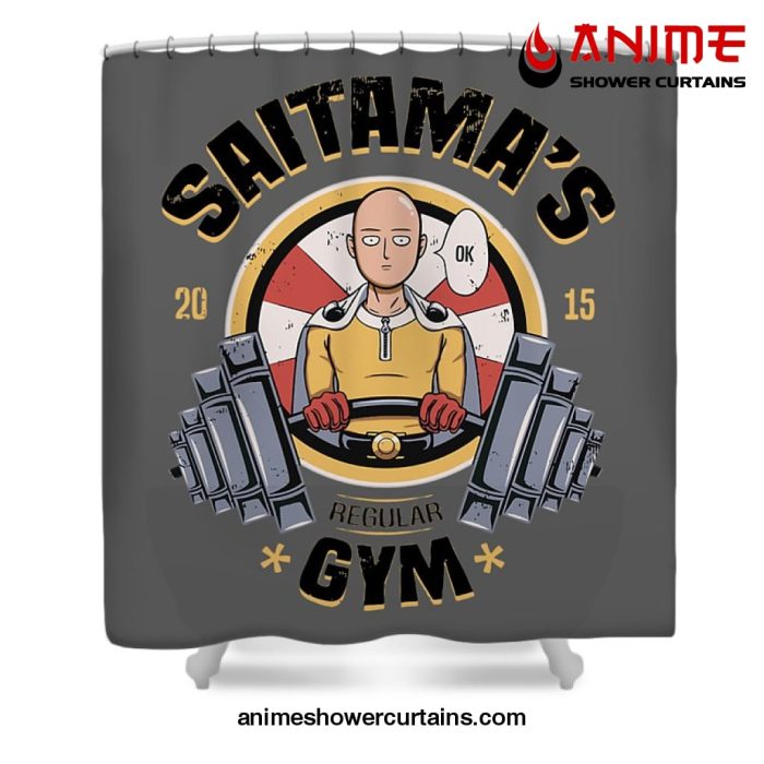 Saitama Gym Shower Curtain W59 X H71 / Gray