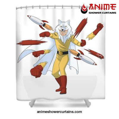 Saitama Inu One Man Crypto Rocket Shower Curtain