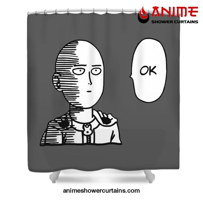 Saitama Okay Shower Curtain W59 X H71 / Gray