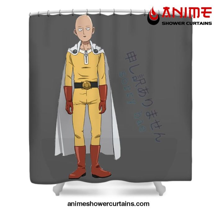 Saitama Sorry Bae Shower Curtain W59 X H71 / Gray