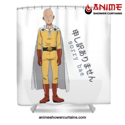 Saitama Sorry Bae Shower Curtain W59 X H71 / White