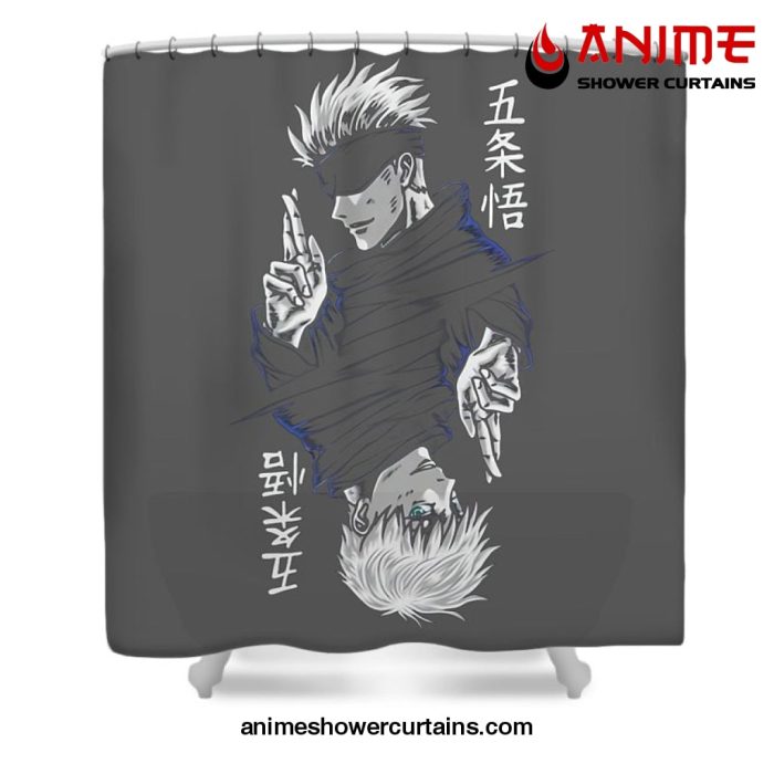 Satoru Anime Manga Shower Curtain W59 X H71 / Gray