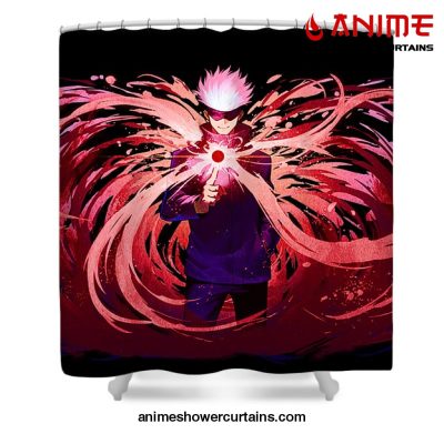 Satoru Gojo Jujutsu High Shower Curtain W59 X H71 / Black