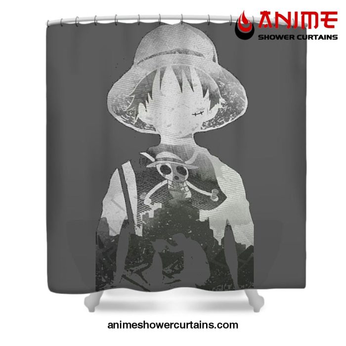 Shanks X Monkey D. Luffy Shower Curtain W59 H71 / Gray