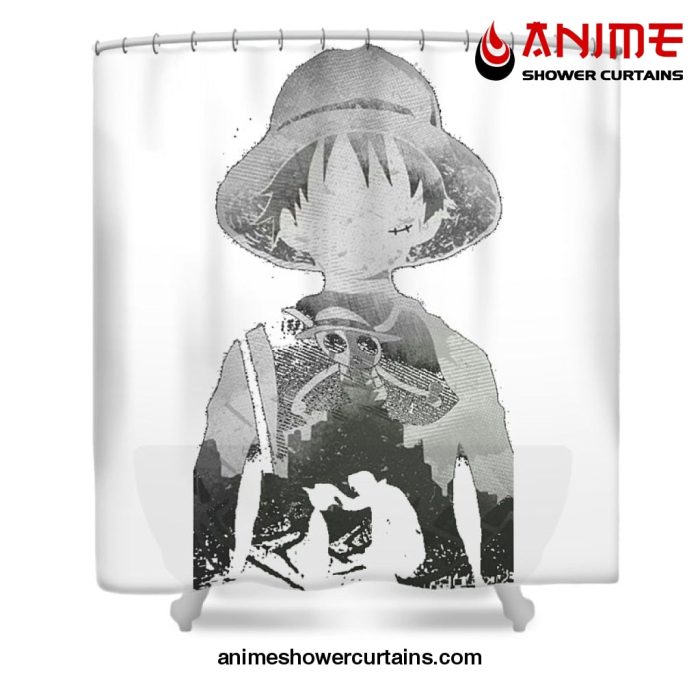 Shanks X Monkey D. Luffy Shower Curtain W59 H71 / White