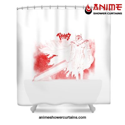 Shinji Berserk Shower Curtain W59 X H71 / White